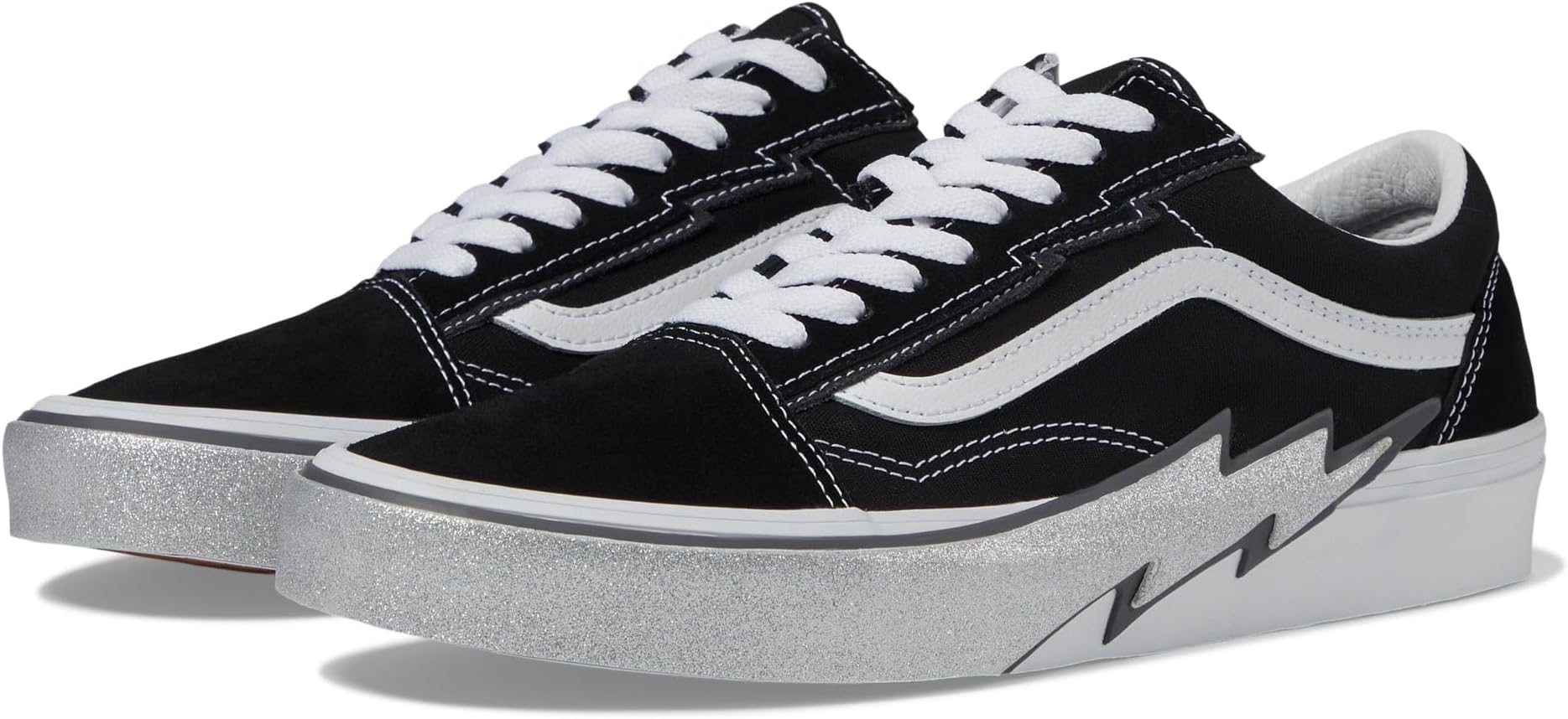 

Кроссовки Vans Old Skool Bolt, цвет Glitter Sidewall Black