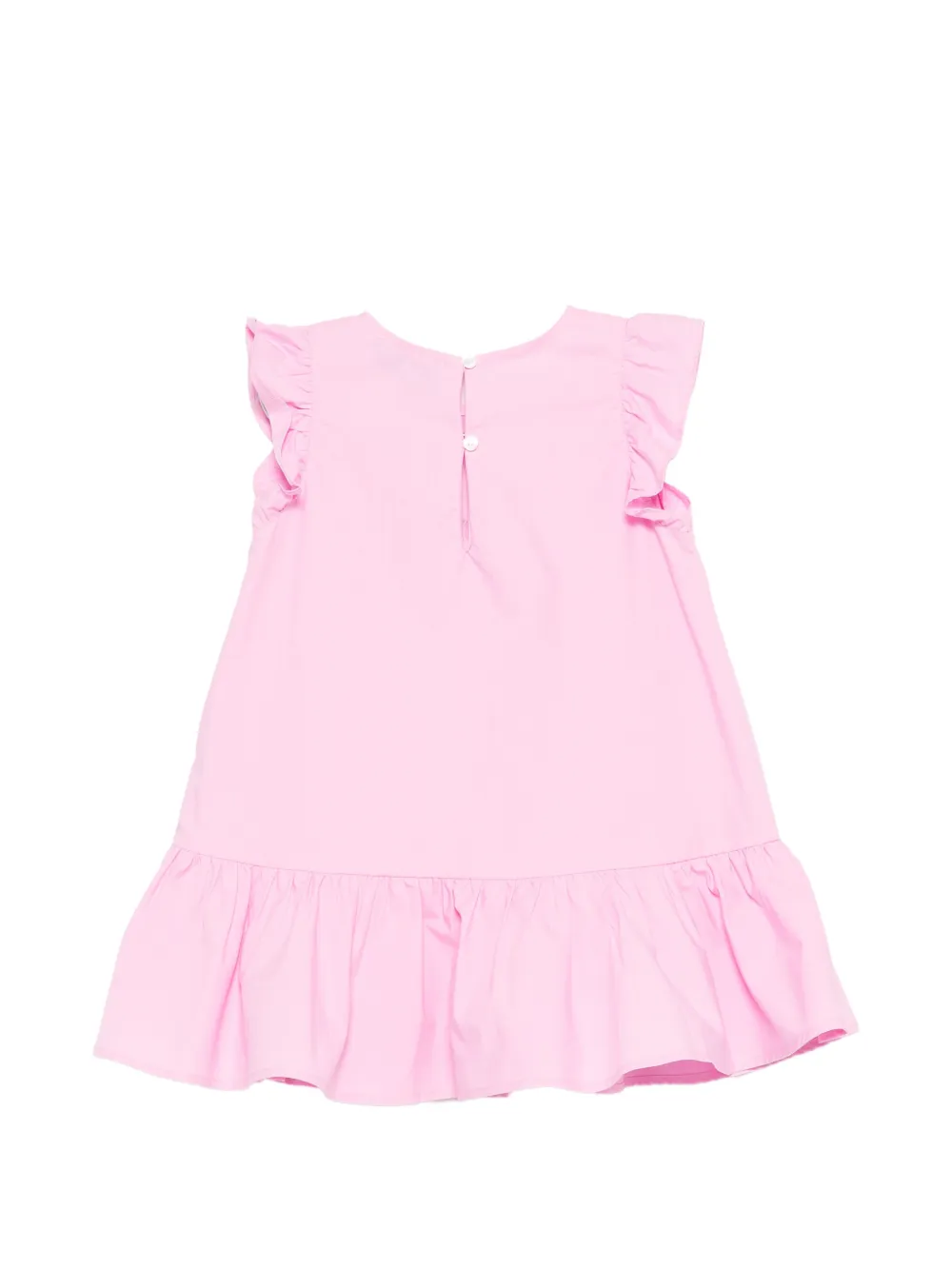 Платье с оборками и принтом с логотипом Moschino Kids, розовый — фото 2