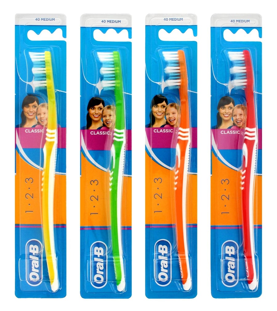 

Oral B, зубная щетка 1-2-3 Classic - Средняя - Разные цвета Oral-B