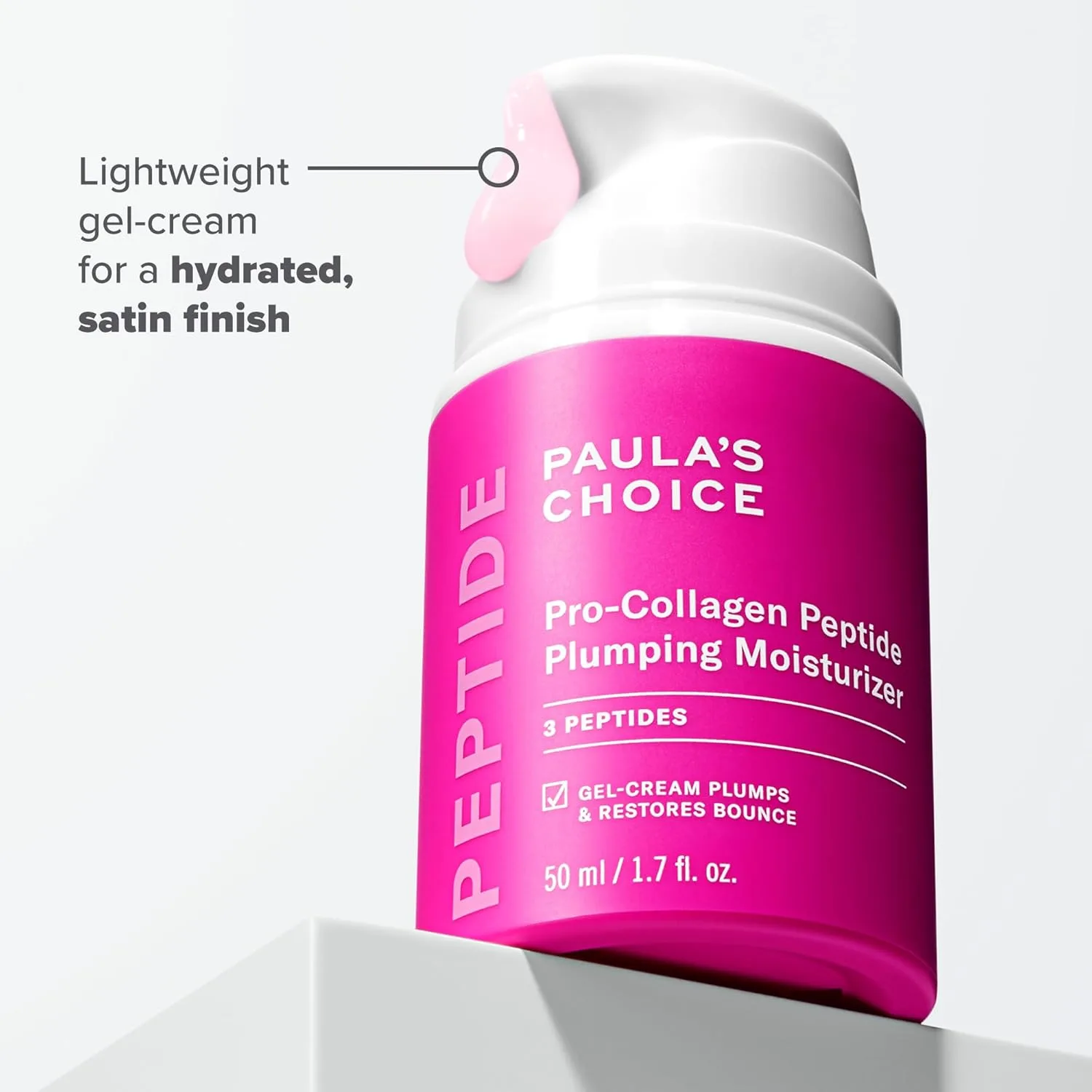 Paula's Choice SKIN PERFECTING 2% BHA Liquid Exfoliant, салициловая кислота для пор и Pro-Collagen Peptide Plumping Moisturizer, ежедневный гель-крем для увлажнения — фото 3