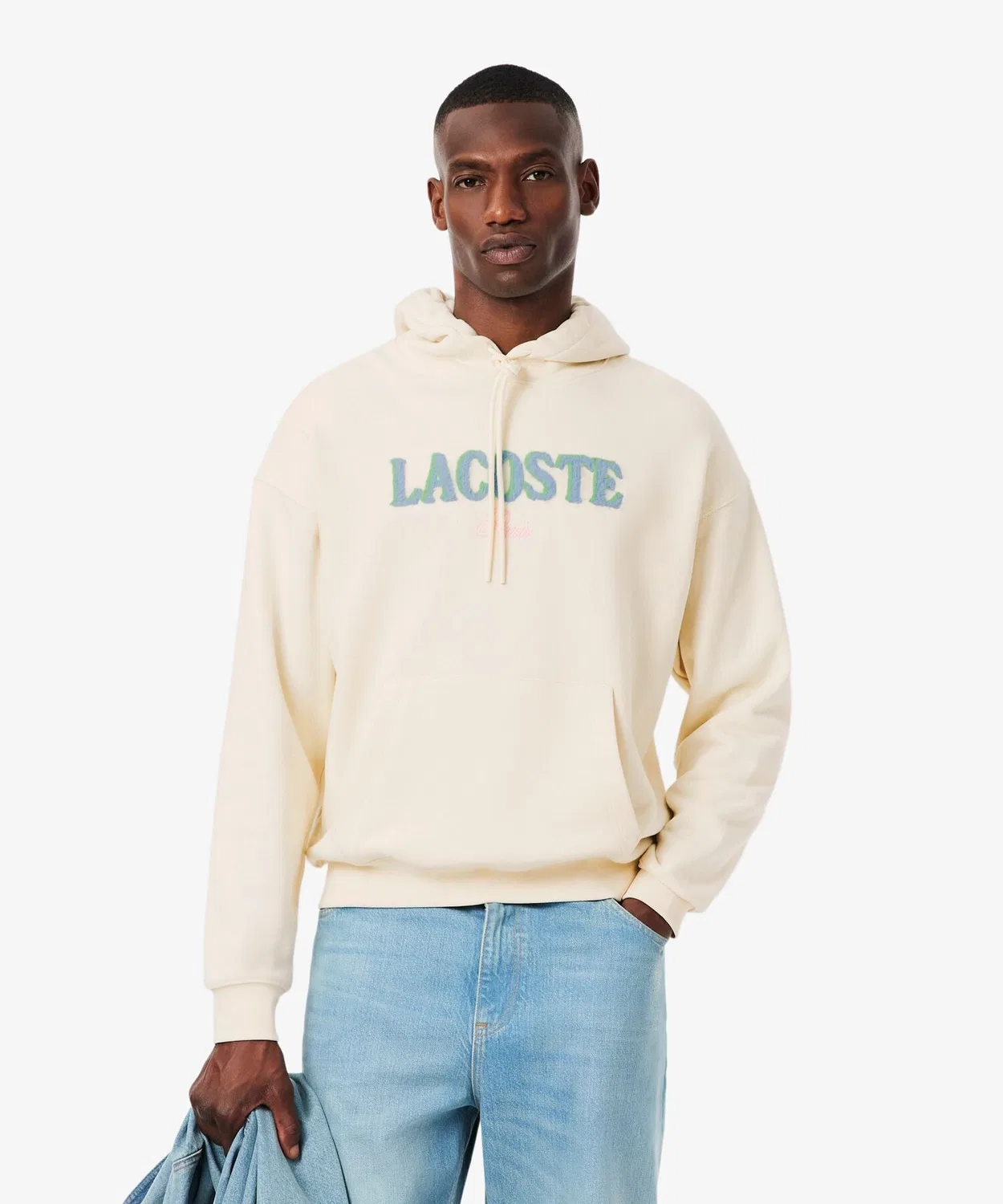 Худи-свитшот Lacoste с ворсовым логотипом, черный — фото 3