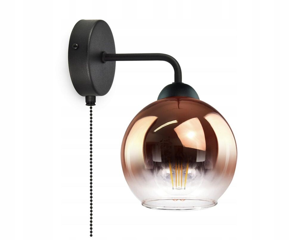 

FKL DESIGN Home Deco Настенный светильник Настенный светильник Шар Черный Медный Прозрачный, медь