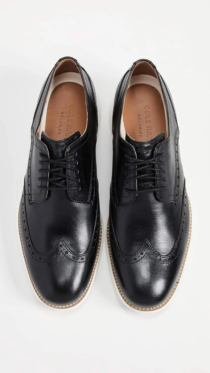 Мужские оксфорды Cole Haan Grand Tour Wingtip, белый/черный — фото 2