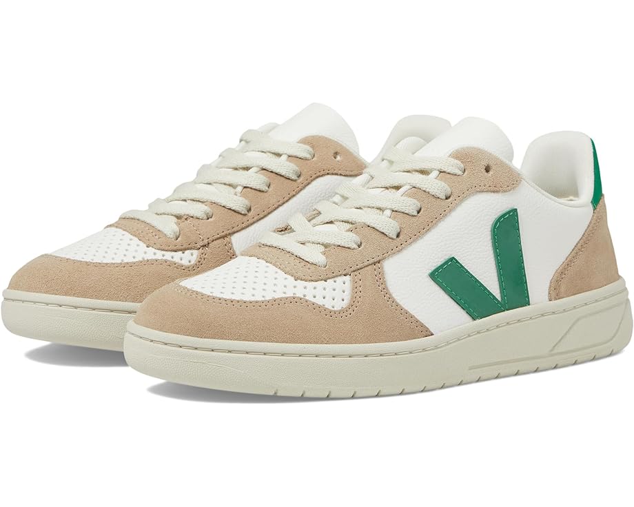 

Кроссовки VEJA V-10, цвет Extra White/Emeraude/Sahara