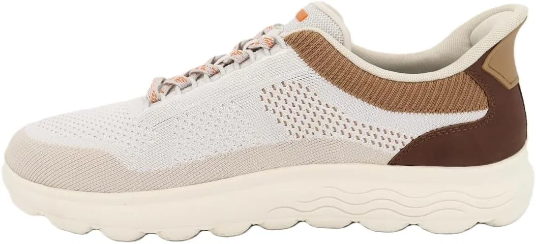 Мужские кроссовки Geox U Spherica Plus E, Off White Brown — фото 3
