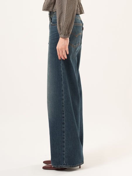 Джинсы прямого кроя размера XL, темно-синие Levi's, Dark Indigo - Flat Finish — фото 2