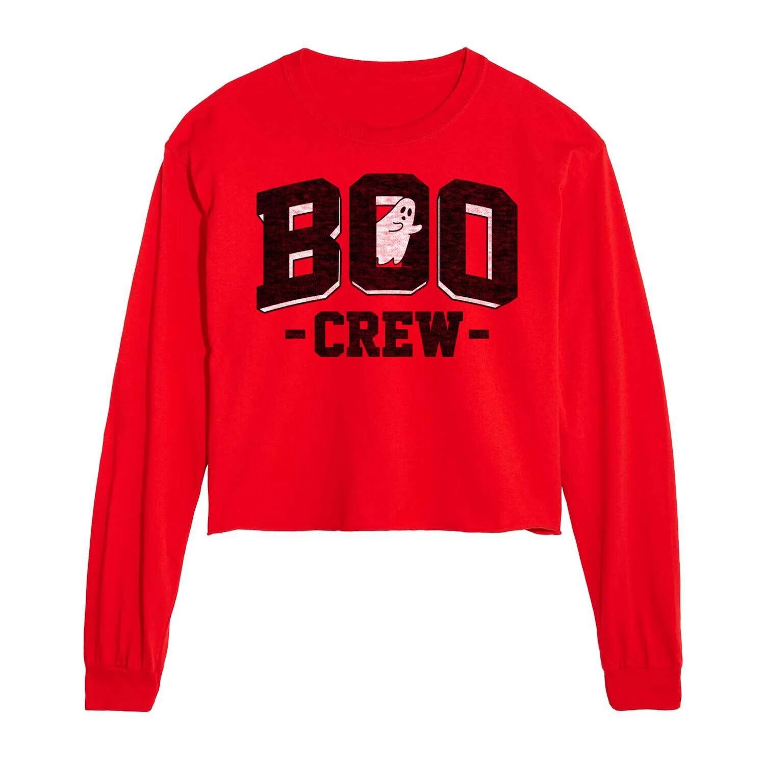 

Укороченная футболка с длинными рукавами и рисунком Boo Crew для юниоров Licensed Character, красный