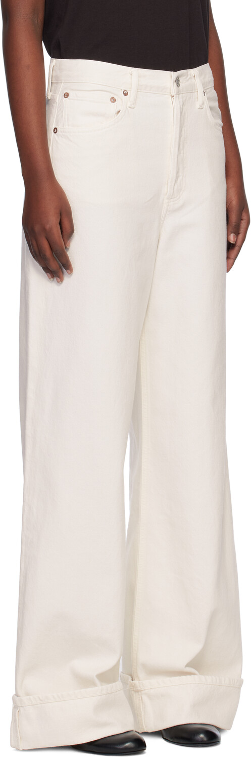 

Широкие джинсы Off-White Dame с высокой талией AGOLDE