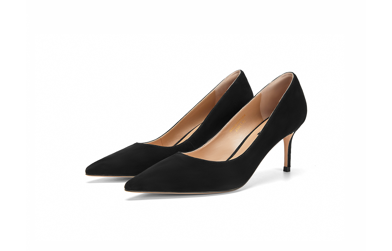 Женские туфли на высоком каблуке черного/абрикосового цвета NINE WEST — фото 4