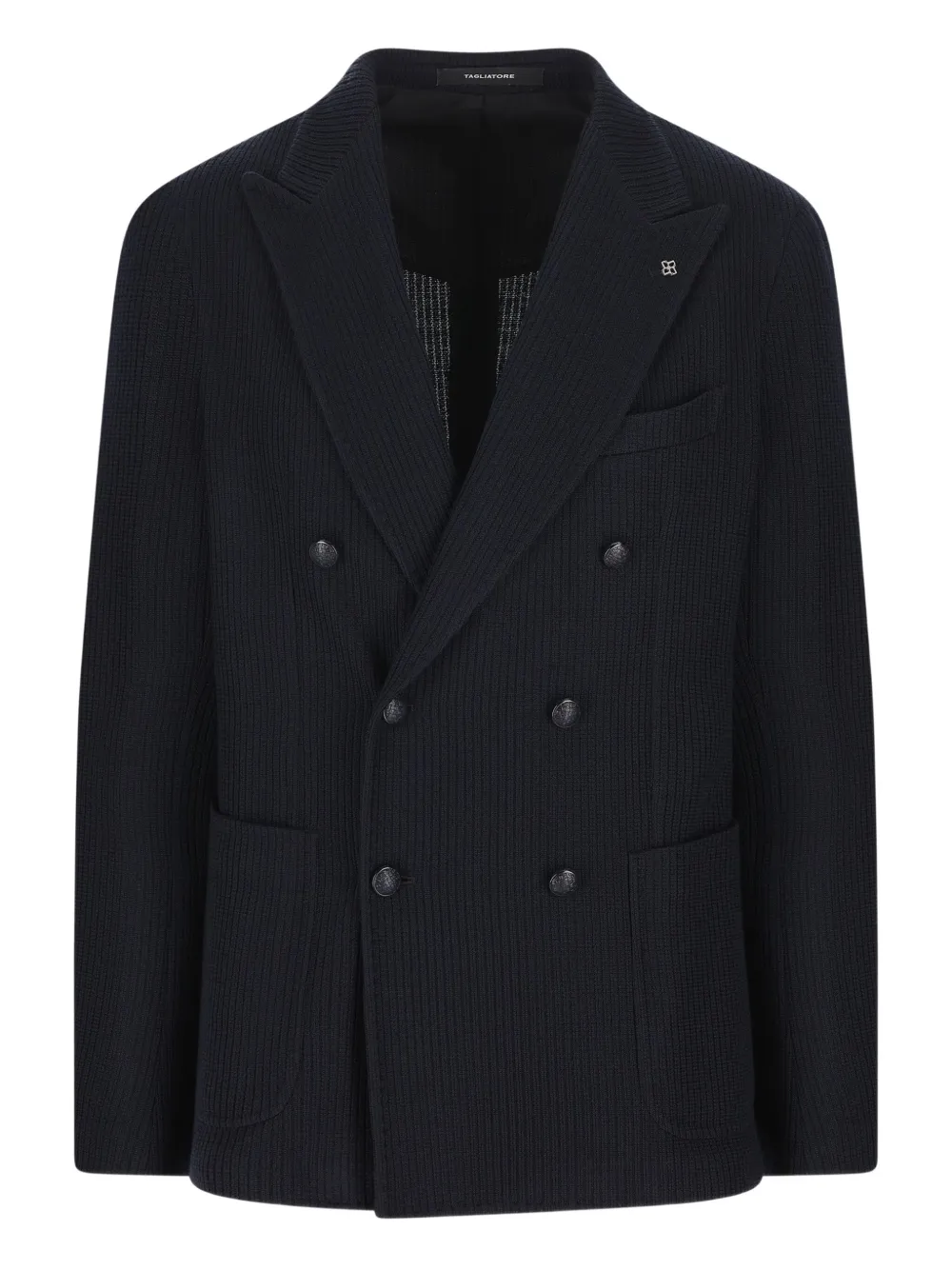 

Двубортный пиджак в рубчик TAGLIATORE, синий