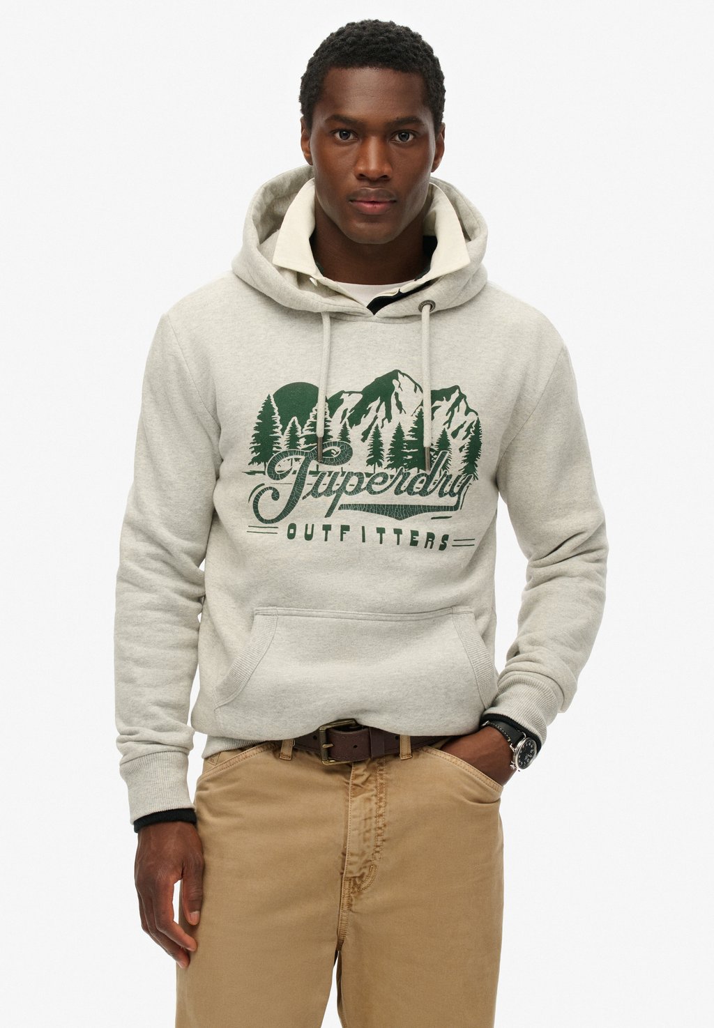 

Толстовка Hoodie Superdry, светло-серый