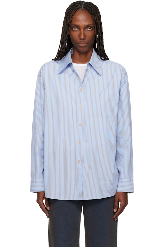 

Our Legacy Синяя драгоценная рубашка