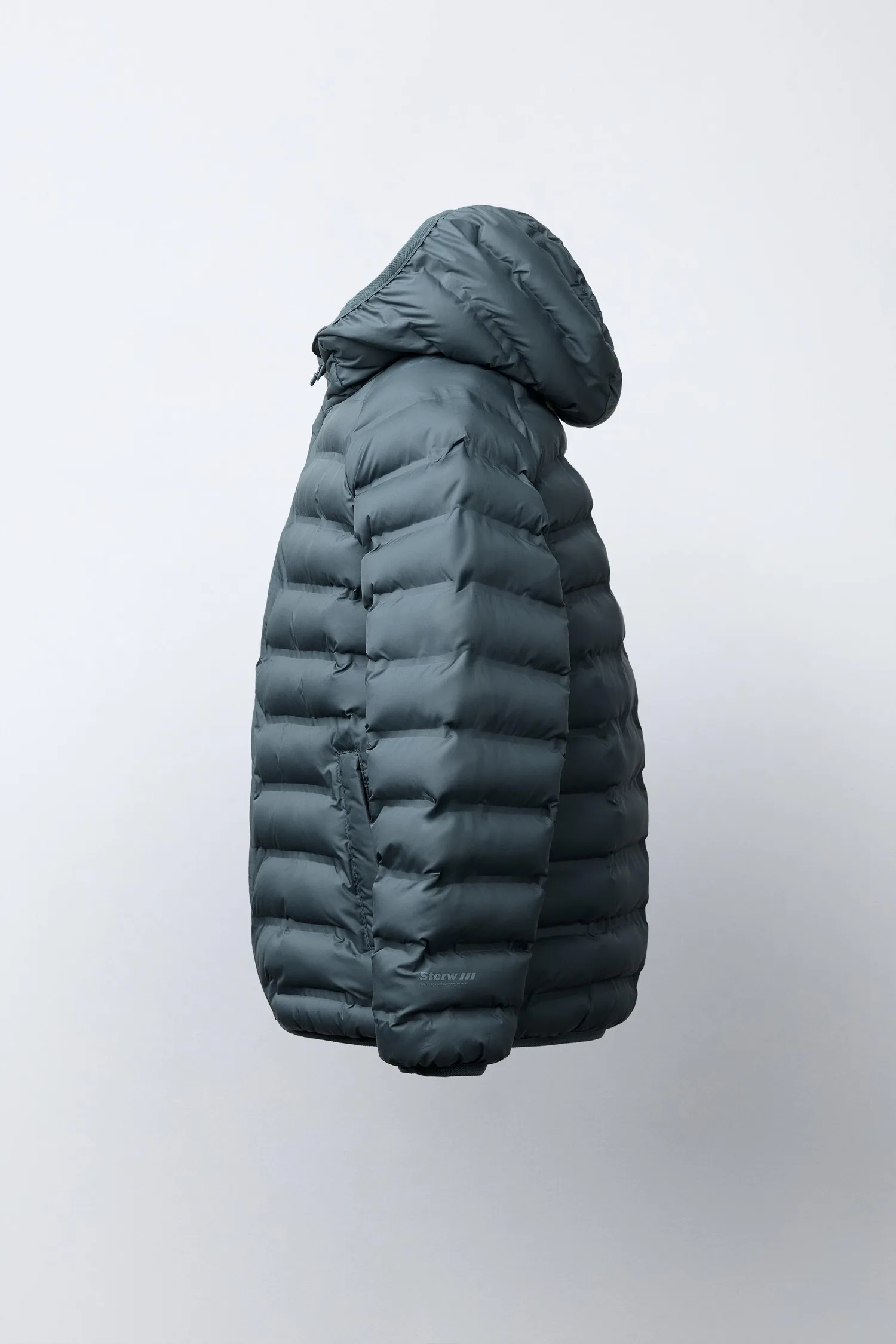 Сверхлегкая водоотталкивающая куртка Zara, синий/серый — фото 3