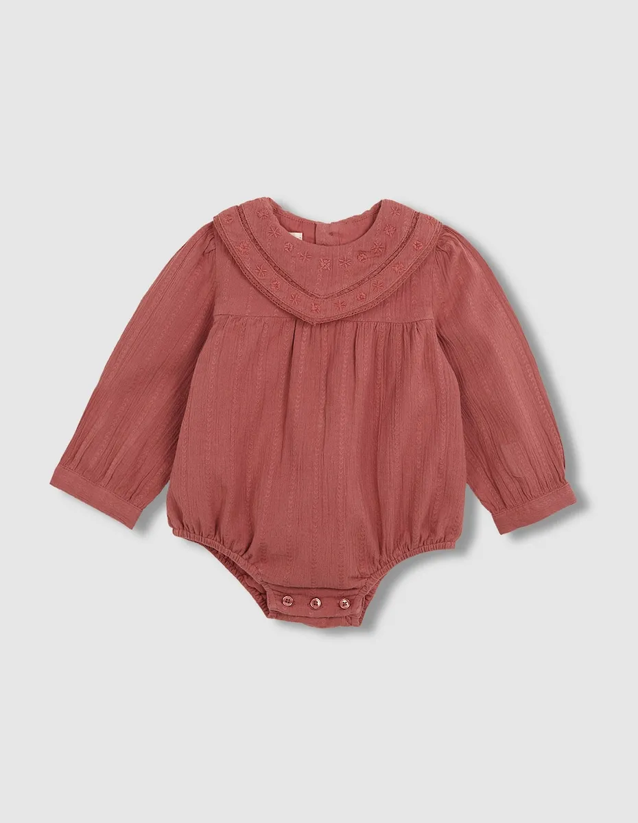 

Детское боди с длинным рукавом и воротником-манишкой Gocco, розовый