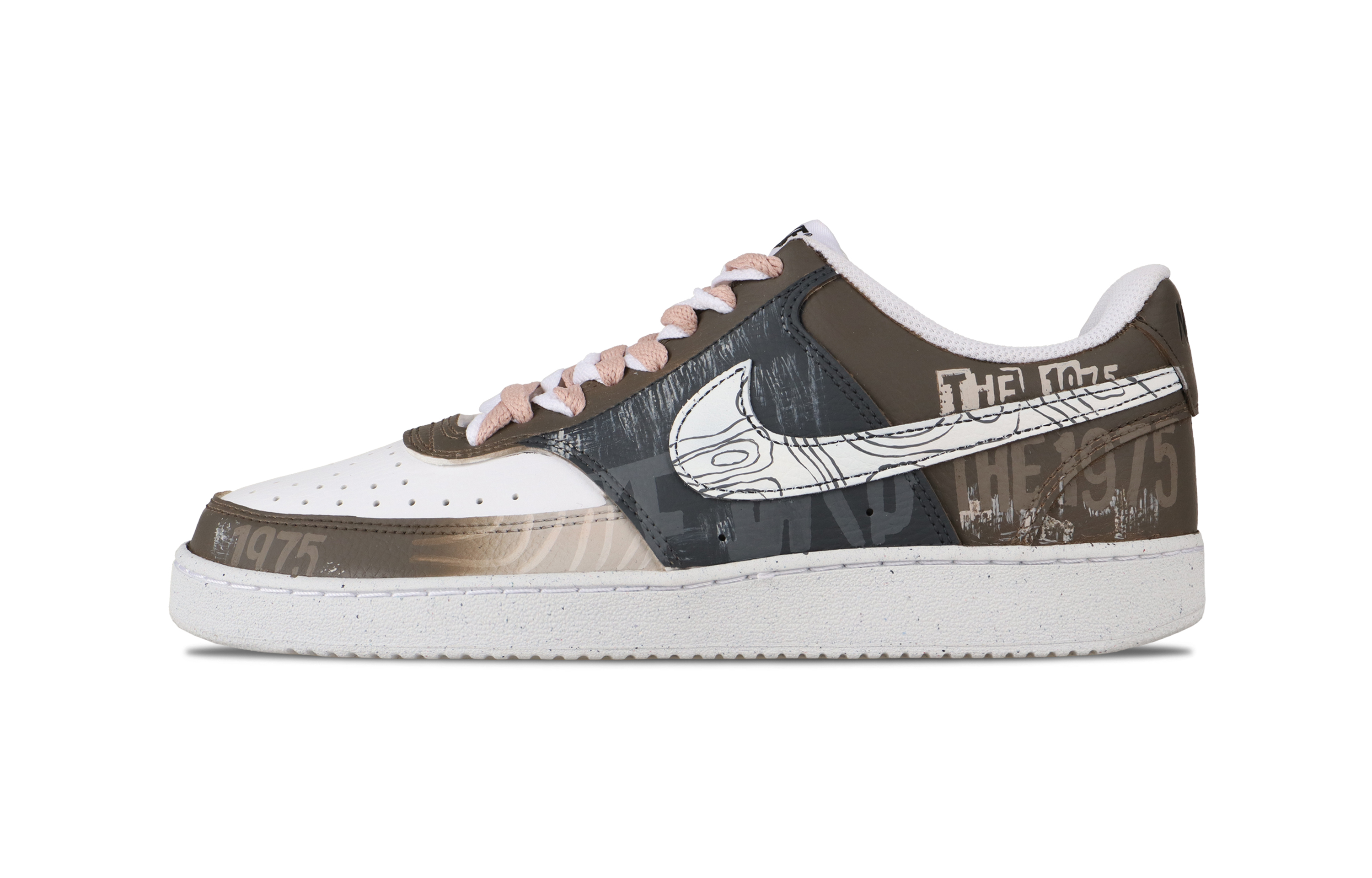 

Nike Кроссовки Court Vision 1 Mist Area, износостойкие, низкие, для скейтбординга, мужские, коричневые