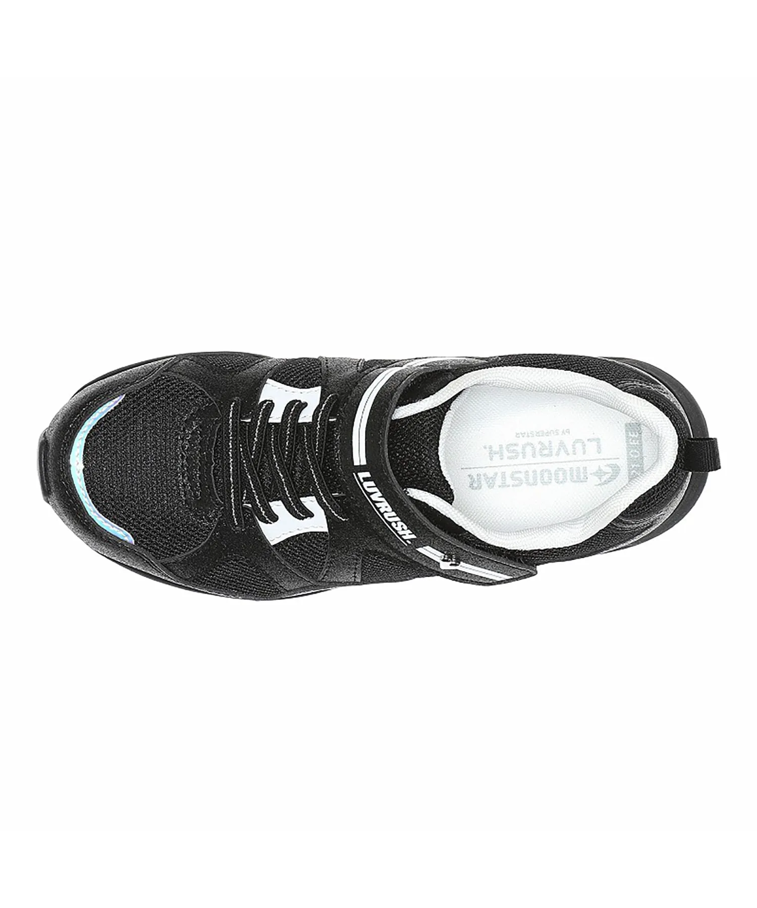 Детские кроссовки MoonStar LV 1256 черного цвета для девочек Superstar, black — фото 4