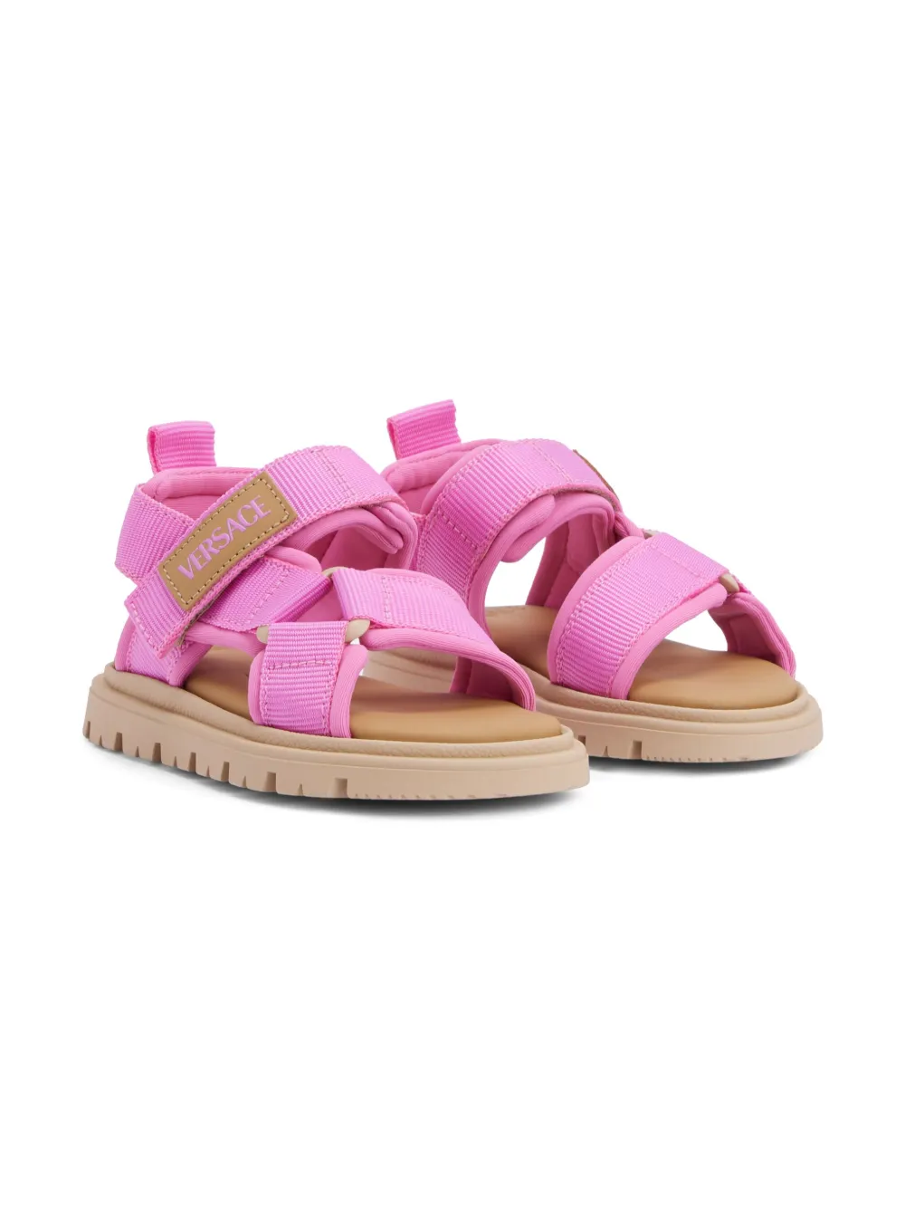 

Сандалии с нашивкой-логотипом Versace Kids, розовый