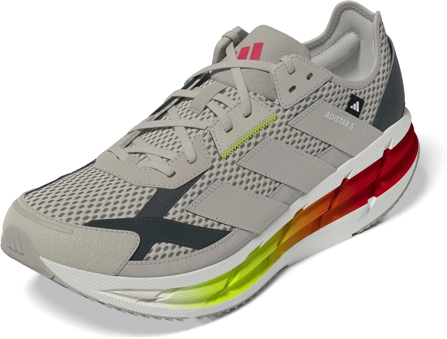 Мужские беговые кроссовки Adidas Adistar 3 Sportswear - зеленые, бежевый