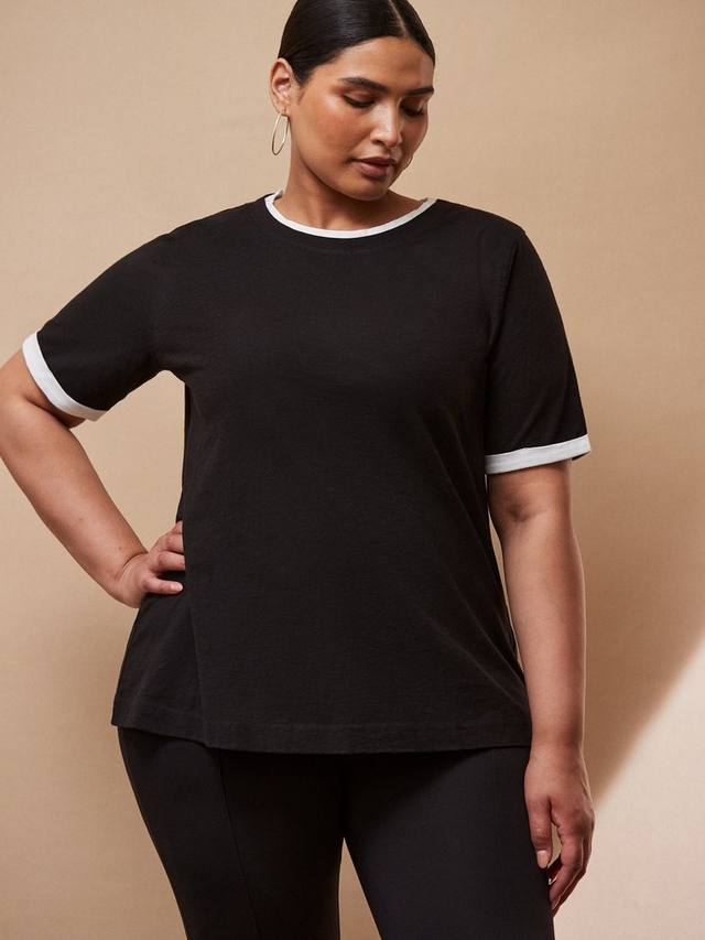 

Футболка Curve с контрастной отделкой Live Unlimited, Black