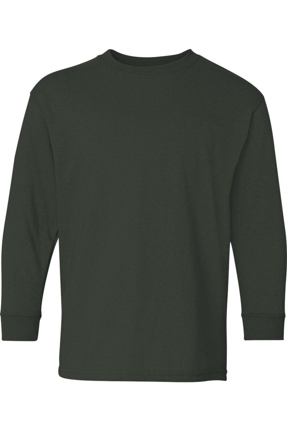 

Футболка Gildan Heavy Cotton Youth с длинным рукавом, цвет forest green