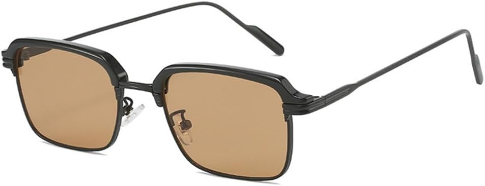 

Солнцезащитные очки в стиле ретро квадратной формы для женщин, модные прозрачные линзы с градиентом цвета океана, защита от ультрафиолета UV400 для мужчин MTZJH, Black Tea