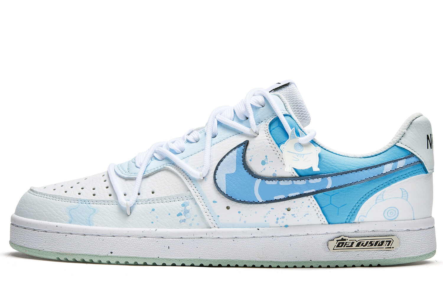 

Кроссовки Nike Court Vision 1 Skateboard Shoes Men Low-Top Blue White, Синий, Кроссовки Nike Court Vision 1 Skateboard Shoes Men Low-Top Blue White