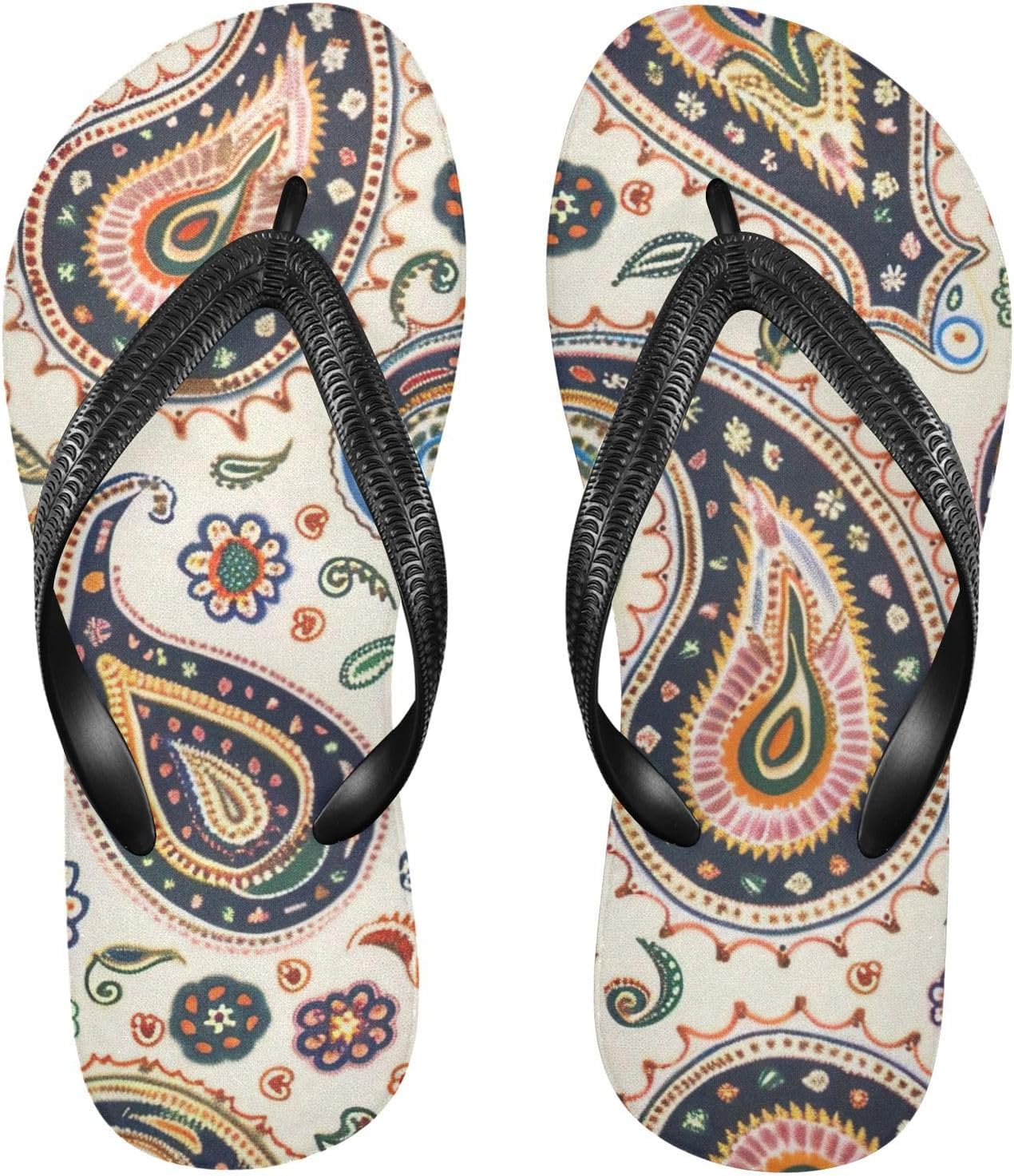 

Мужские и женские пляжные шлепанцы с цветочным узором Пейсли, шлепанцы для душа - размер Nander, A