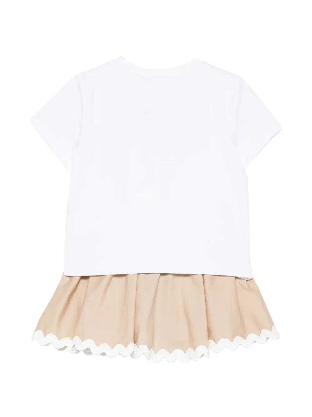 Комплект из юбки с короткими рукавами и карманами Twinset Kids, белый — фото 2