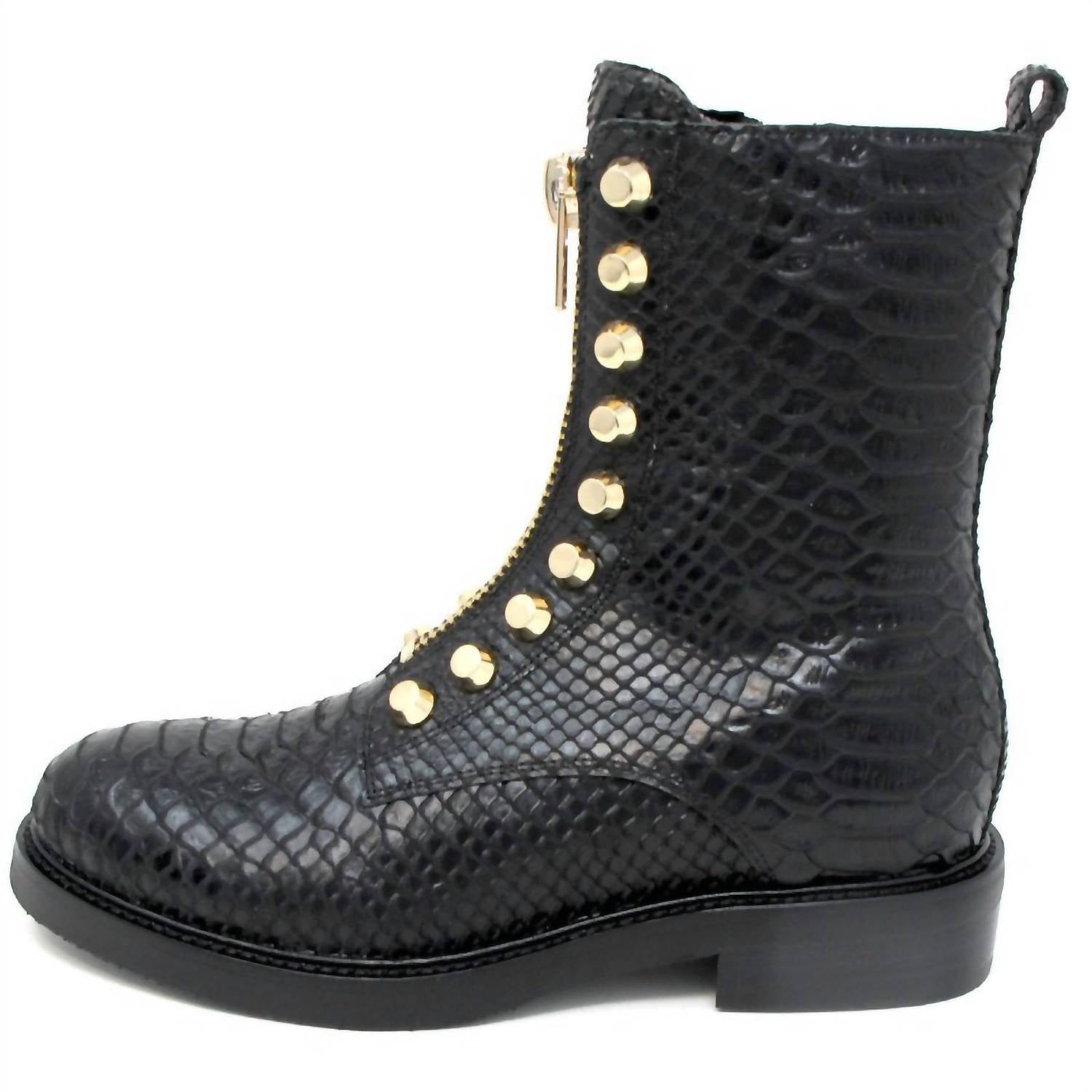 Ботильоны Tonette в черном цвете со змеиной кожей Jeffrey Campbell