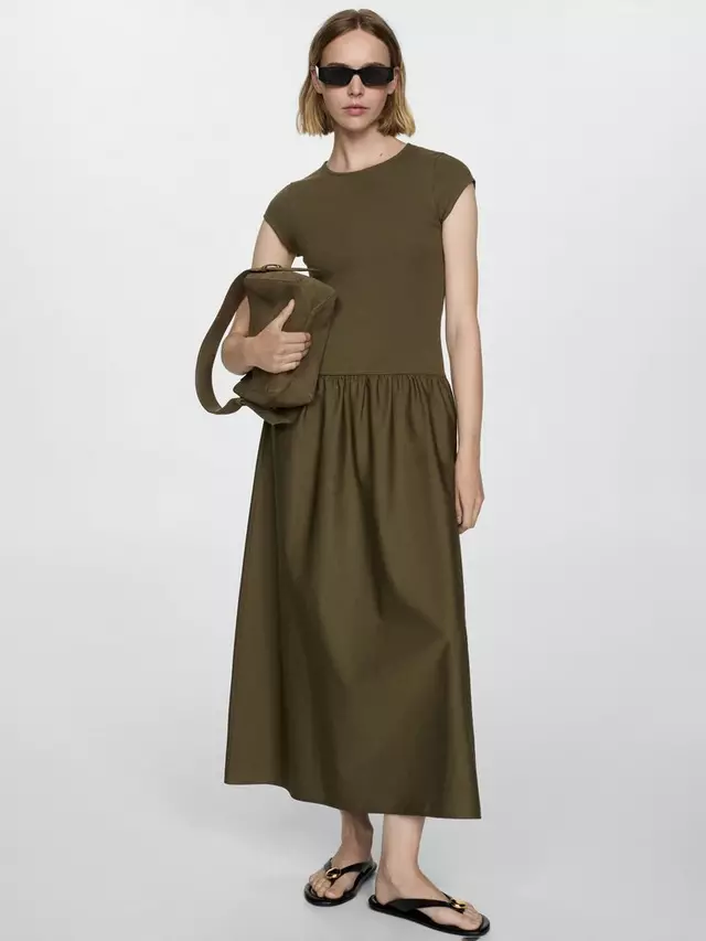 

Платье Mango Valvin T-Shirt, хаки