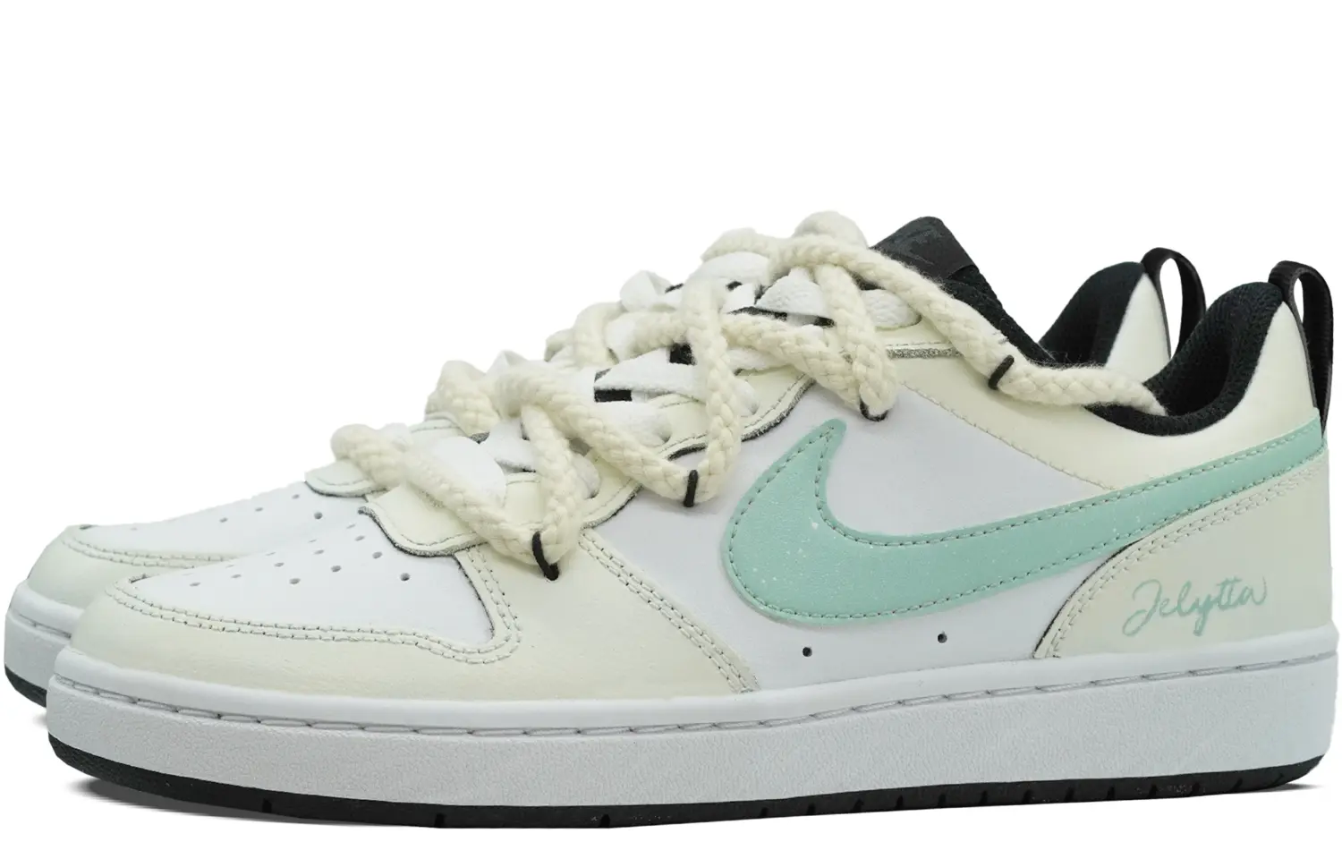 

Кроссовки Nike Court Borough Skateboarding Shoes Women's Low-top Mint Milk Tea, цвет Mint milk tea