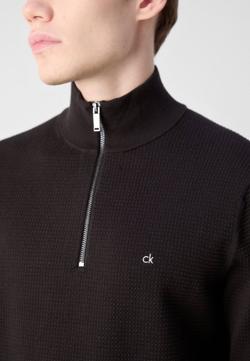 

Джемпер WAFFLE TEXTURE ZIP Calvin Klein, черный