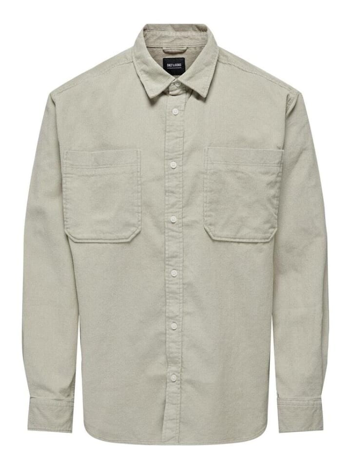 

Рубашка Only&Sons Langarmhemd, цвет Silver Lining