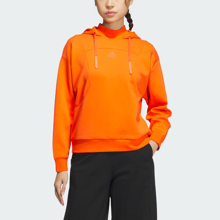 Футзальный худи свитер женский half impact orange Adidas, оранжевый — фото 4