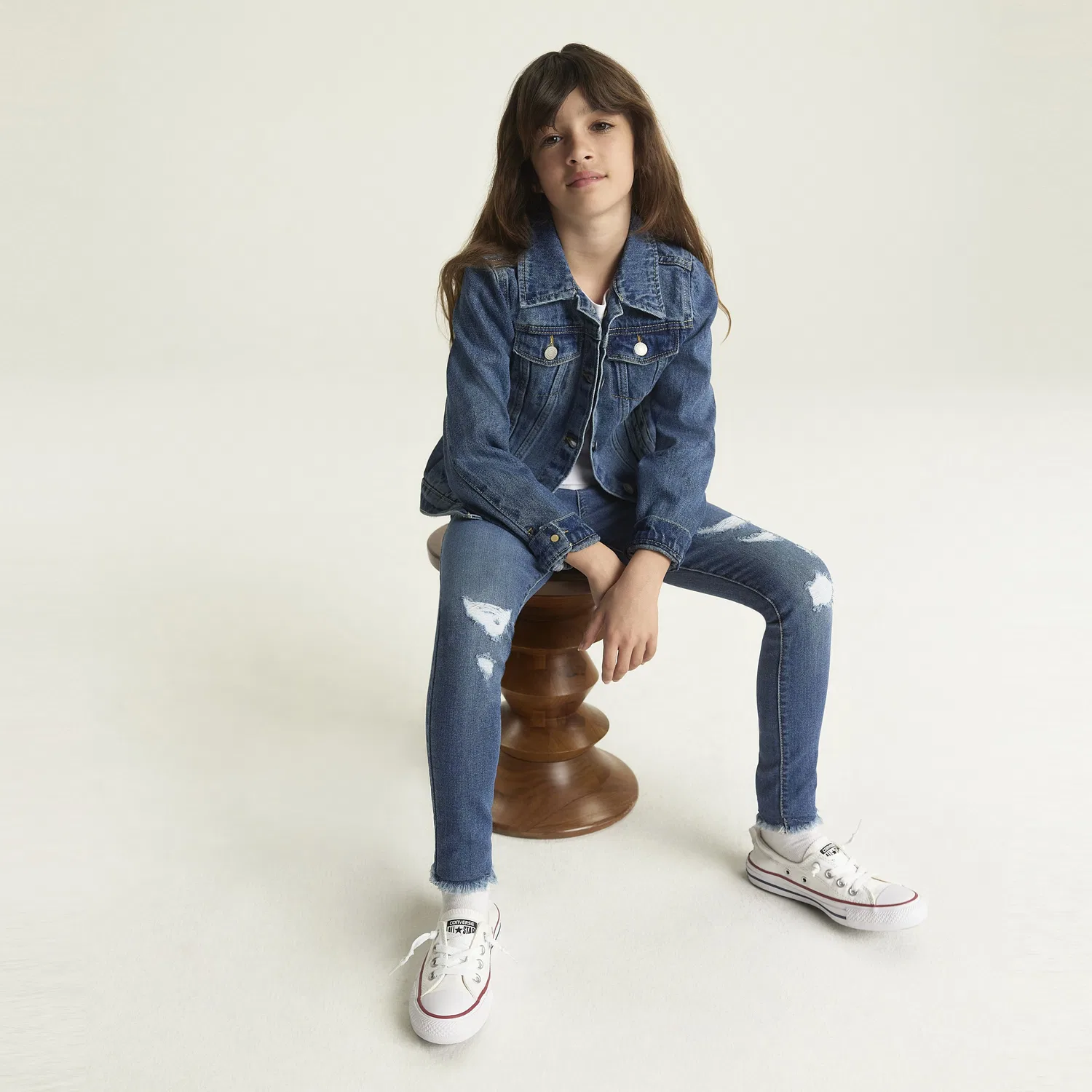 Куртка дальнобойщика для девочек 7-16 лет Levi's, Medium Wash — фото 4