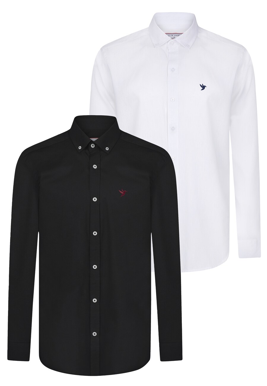 

Рубашка на пуговицах классического кроя Felix Hardy, синий/белый