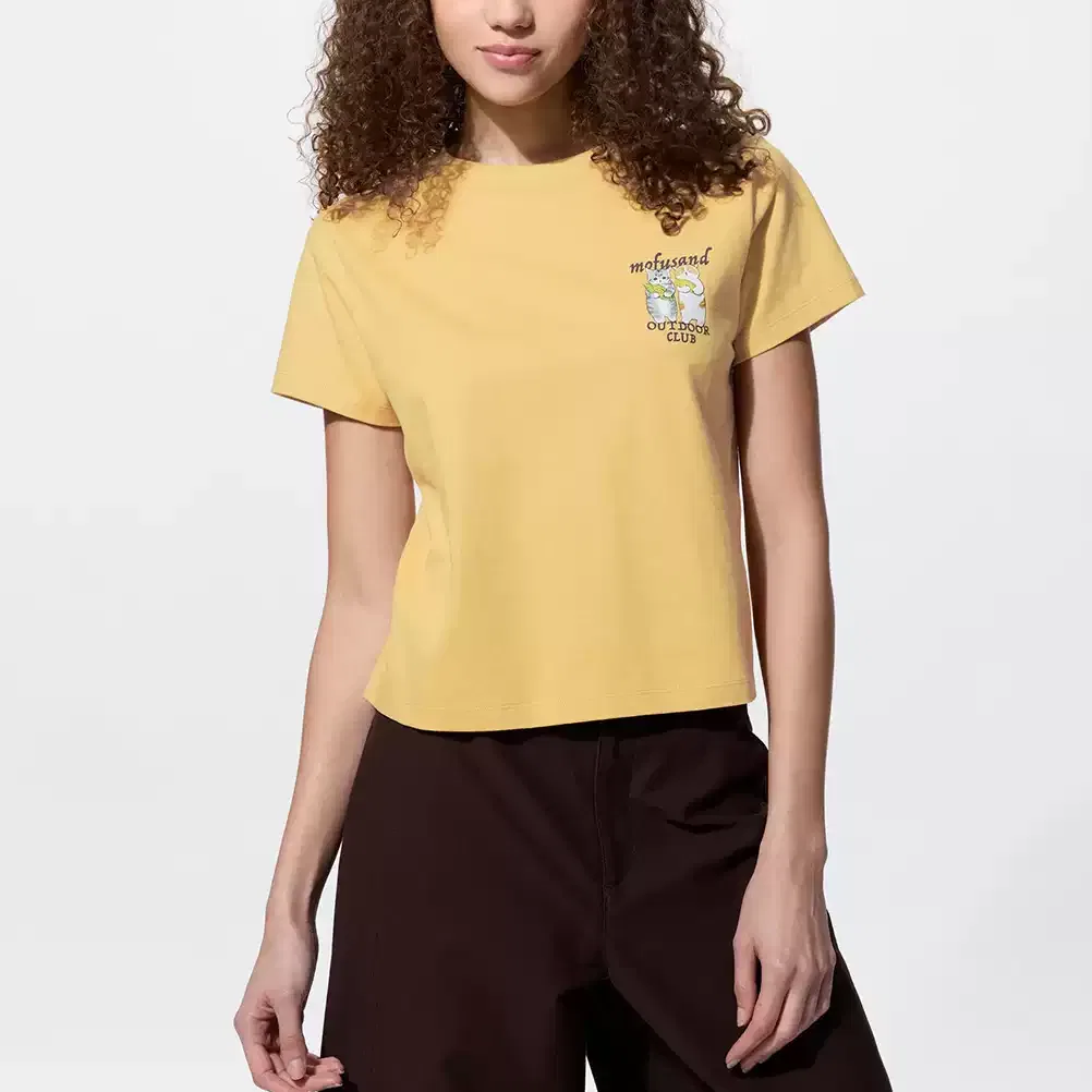 Футболка x Mofusand UNIQLO Bright Yellow — фото 3