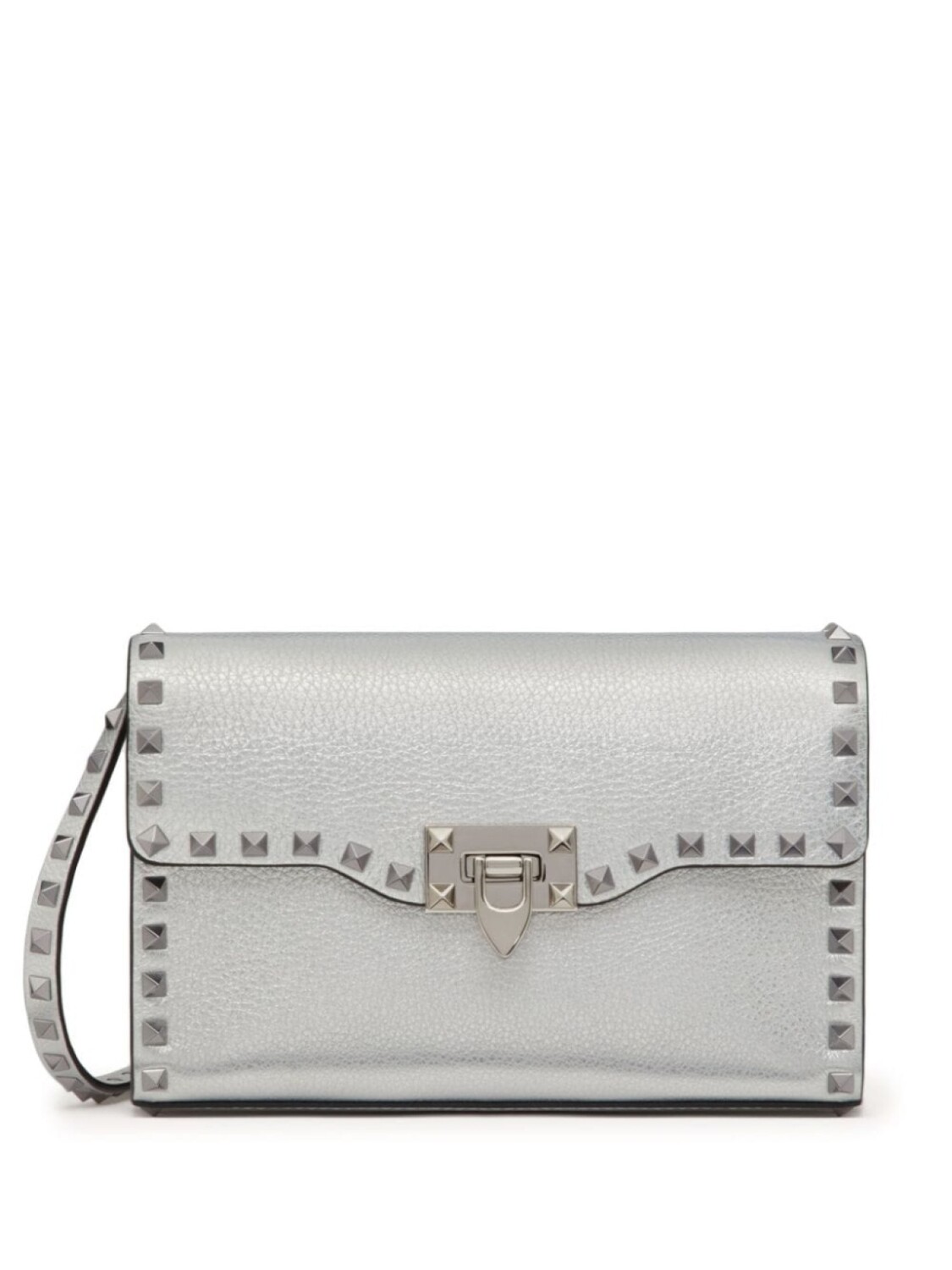 

Valentino Garavani маленькая сумка через плечо Rockstud, серебристый