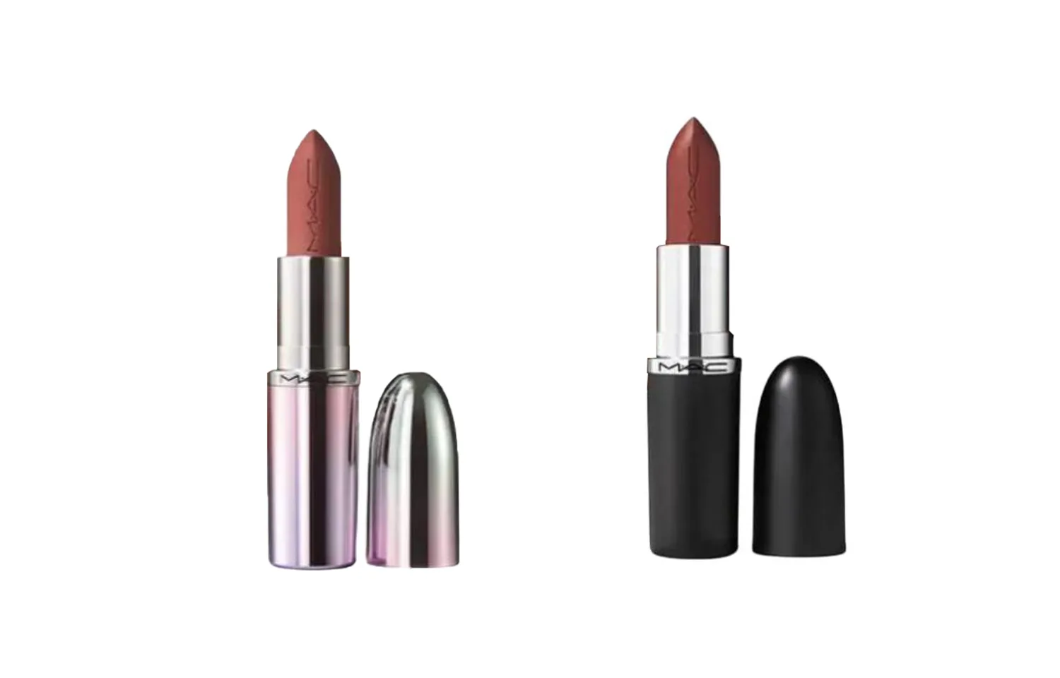 MAC Набор для макияжа Bullet Shape с увлажняющим эффектом, легко растушевывается, Two-Piece Set: Lipstick #669 Large Teddy 3.5g+Lipstick #666 Large Blush 3.5g — фото 2