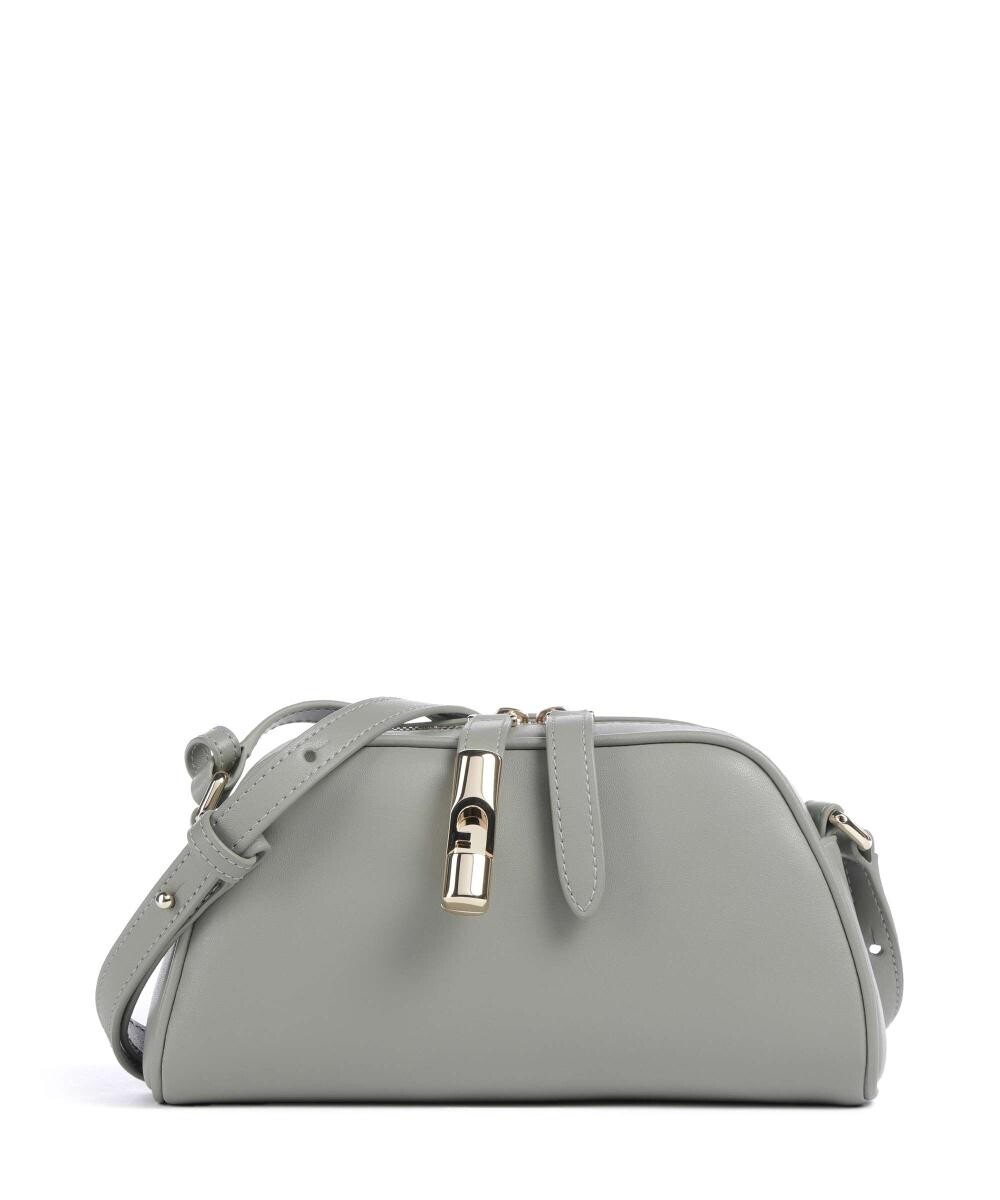 

Сумка через плечо Goccia s из мелкозернистой телячьей кожи. Furla, зеленый