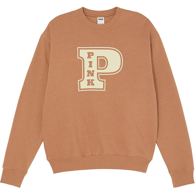Розовый свитшот Ivy Fleece классический женский Toffee Victoria's Secret — фото 2