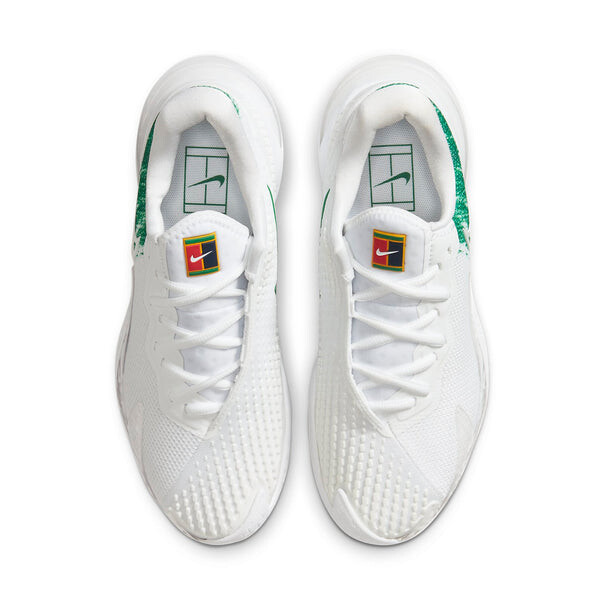 Кроссовки court air zoom vapor cage 4 'white clover' Nike, белый — фото 4