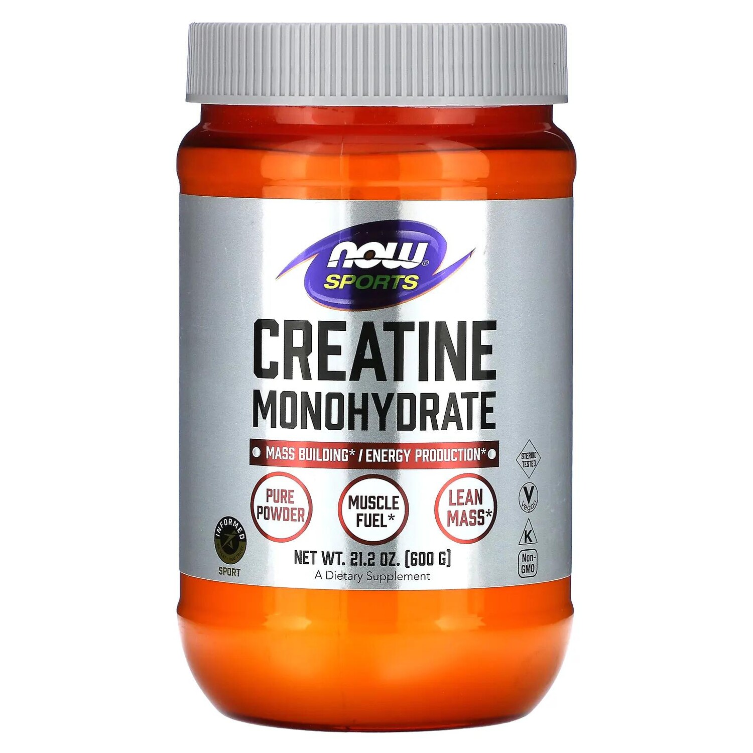 

NOW Foods Sports моногидрат креатина 600 г (21,2 унции)