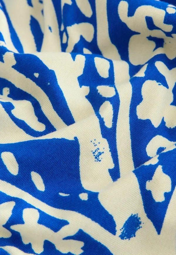 Брюки-Кюлоты Next, Blue Ecru Leaf Print — фото 3