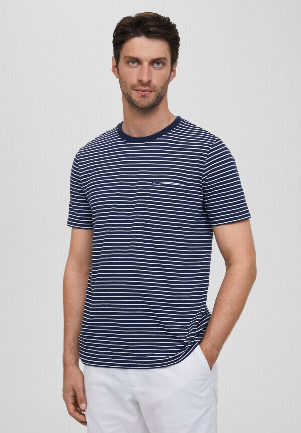 

Футболка с принтом HERITAGE STRIPE Façonnable, цвет navy white