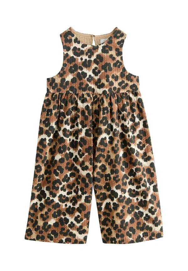 Комбинезон Next, chocolate brown animal print, шоколадно-коричневый с анималистичным принтом