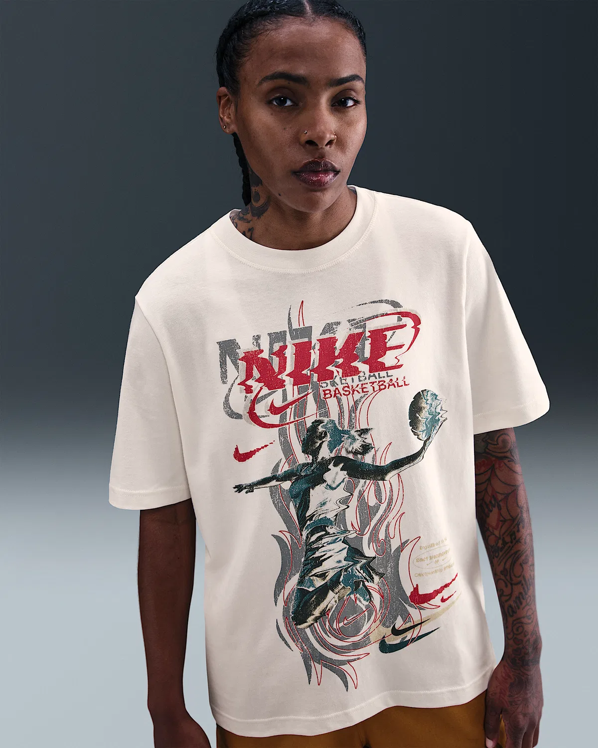 Женская свободная футболка Nike Sportswear Essentials, Phantom