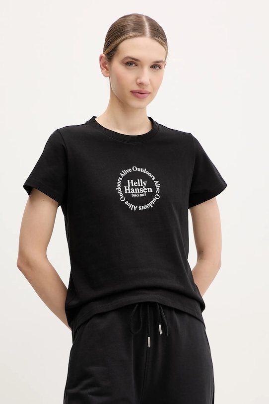 

Хлопковая футболка Core Graphic Helly Hansen, черный