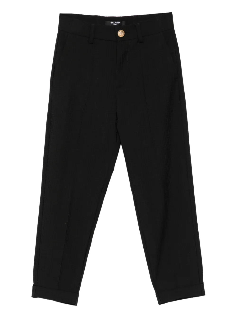

Брюки из вирджинской шерсти Balmain Kids, черный