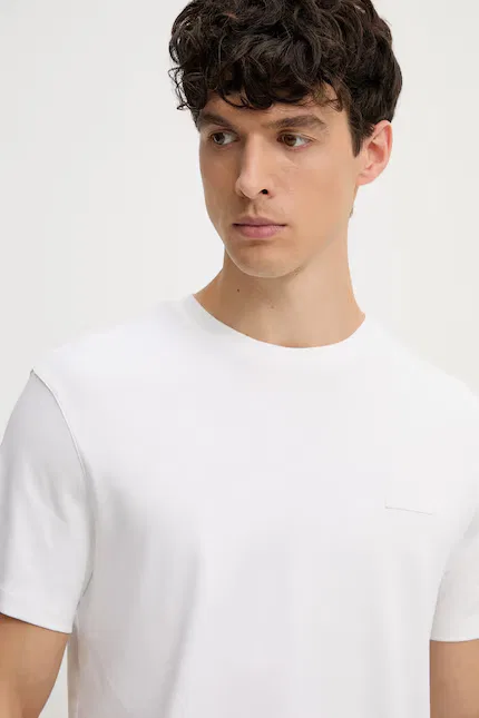 Футболка из Supima Cotton Calvin Klein, бежевый — фото 4